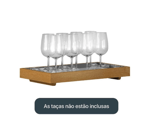 BANDEJA SIRIUS AMADEIRADO/ESPELHO