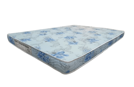 Colchão Casal de Espuma Premium com Tecido Floral – Conforto e Resistência
