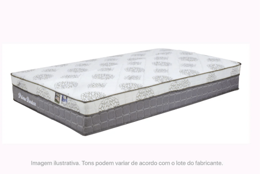 Colchão de Molas Ensacadas Pocket com Pillow Top Premium