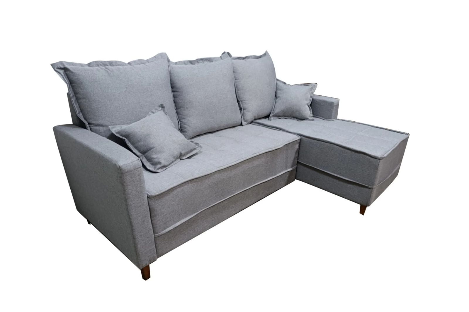 SOFA CHAISE BOLONHA LIN CINZA/05 - PRIMOR