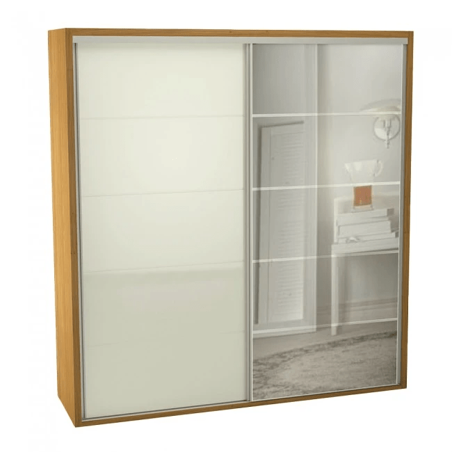 GUARDA ROUPAS AMETISTA PLUS ESPELHO - FREIJÓ/OFF WHITE - TW502E