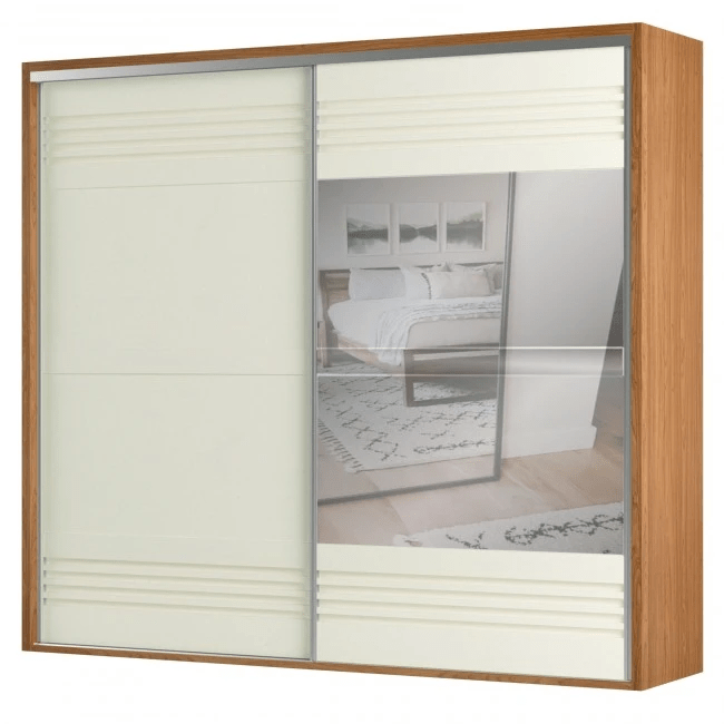 GUARDA ROUPAS JADE PRIME ESPELHO - FREIJÓ/OFF WHITE - TW603E