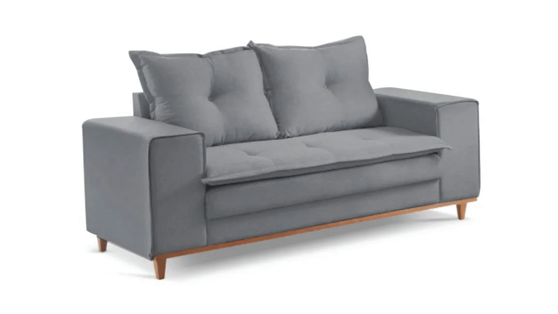 SOFÁ 2 LUGARES CAPARAO - TECIDO EM LINHO CHUMBO 2115