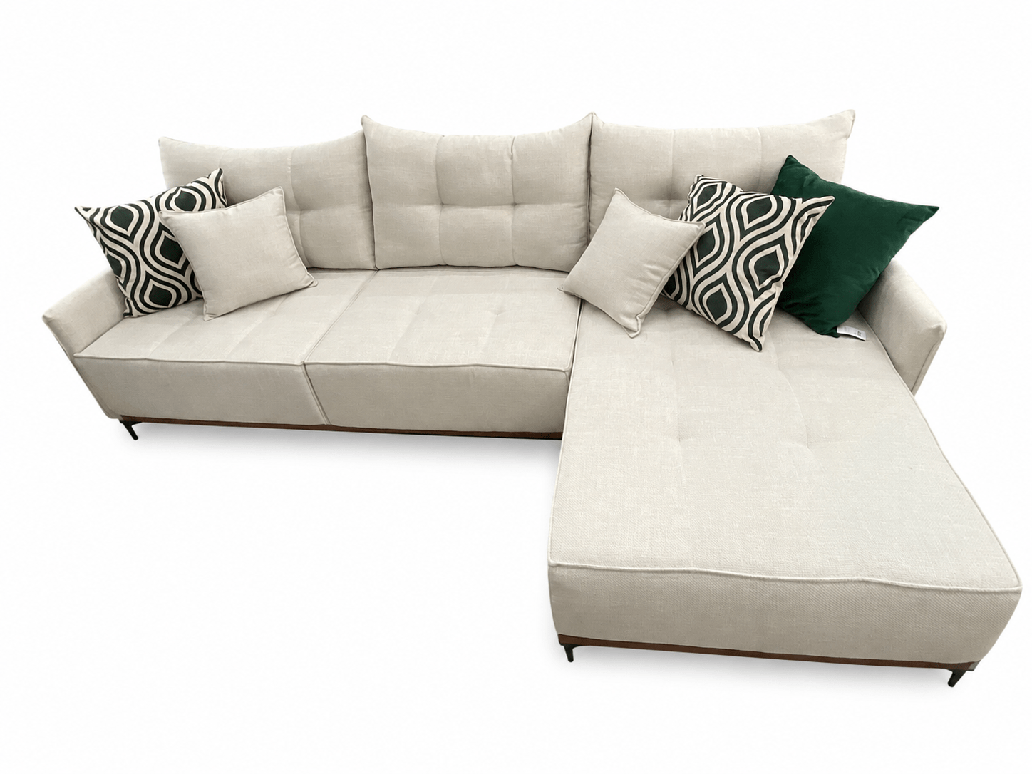 SOFÁ COM CHAISE HAVANNA COM 2,90M - LINHO CRU 626