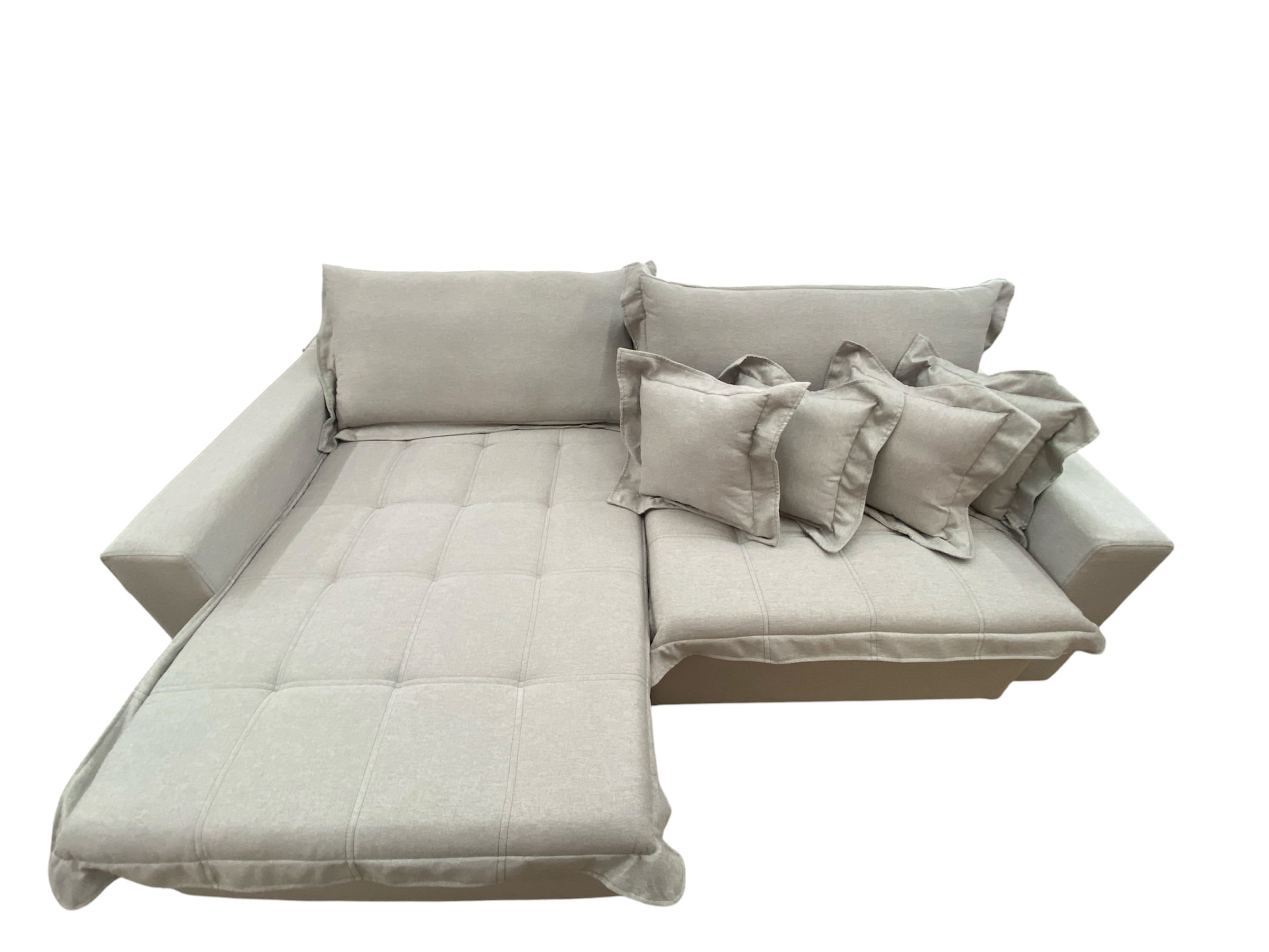 SOFÁ RETRÁTIL OSLO S/CX COM 2,20M - LINHO CINZA 644