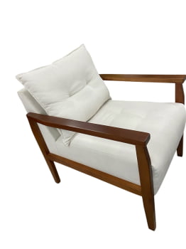 POLTRONA 138 - VELUDO BRANCO