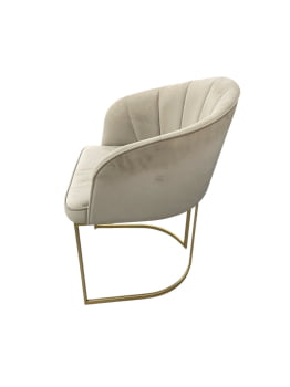 POLTRONA BELVERE - VELUDO CINZA