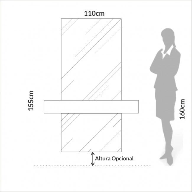 APARADOR MONET COM ESPELHO FREIJÓ - TB485E