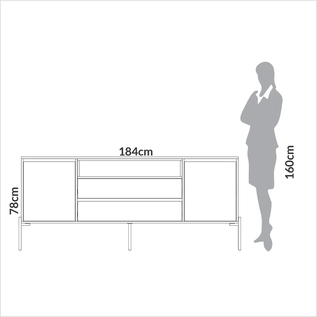 BALCÃO FLORENÇA FREIJÓ/OFF WHITE - TB403