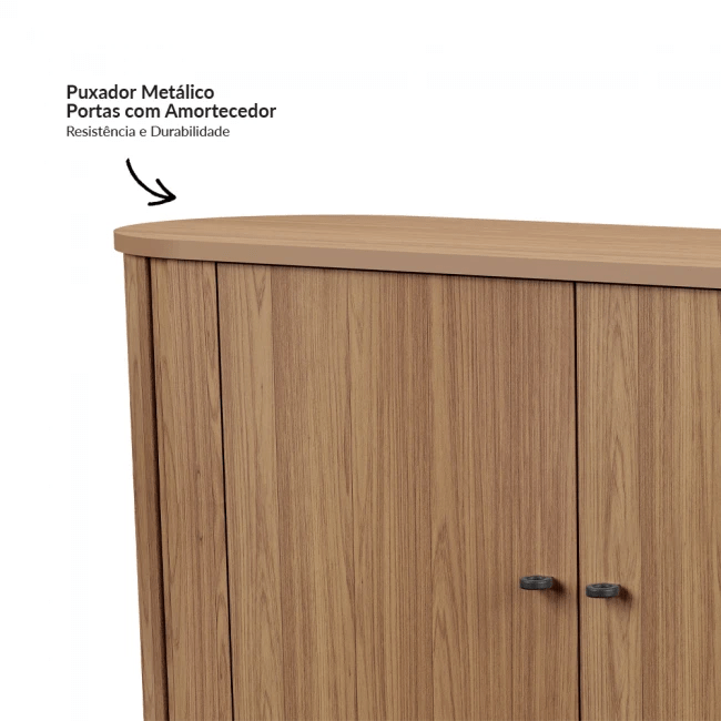 BALCÃO NATURE CURVO FREIJÓ/PRETO - TB289