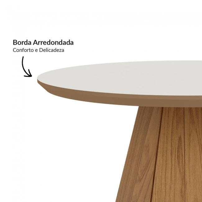 MESA DE CENTRO ATLAS HEXAGONAL OFF WHITE/FREIJÓ - TB605