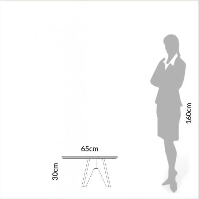 MESA DE CENTRO ÍRIS COMPACTA  OFF WHITE/FREIJÓ - TB612