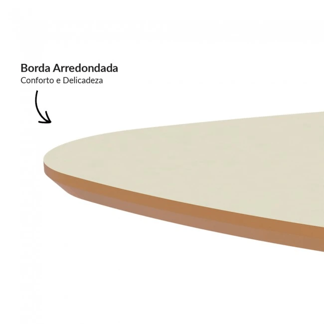 MESA LATERAL ESSENZA ORGÂNICA OFF WHITE/FREIJÓ - TB614