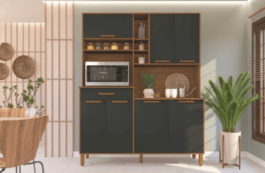 KIT COZINHA BRAGA 1.60 7PTS 1GAV FREIJO
