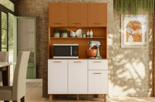 KIT COZINHA NEW LIVIA 1.10 FR RIP/OFF BRANCO