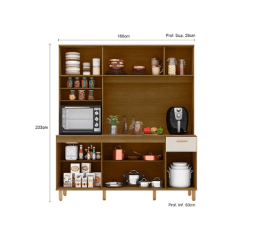 KIT COZINHA NÚRIA 1.80 FR RIP/OFF - BRANCO