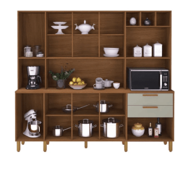 KIT COZINHA PORTO 2.19 9PTS 2GAV FREIJO/OFF