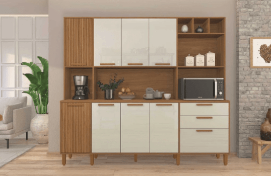 KIT COZINHA PORTO 2.19 9PTS 2GAV FREIJO/OFF