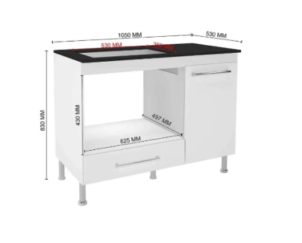 MULTIUSO COOKTOP 1.05 4 BOCAS 1PT 1GAV BR/PTO