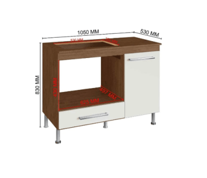 MULTIUSO COOKTOP 1.05 4 BOCAS 1PT 1GAV NOCE/OFF