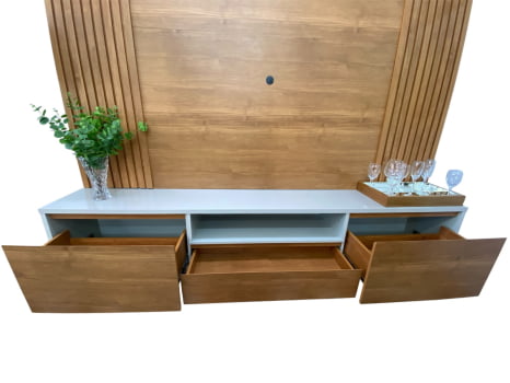 RACK COM PAINEL PARA TV - VERTEX - 2,37M