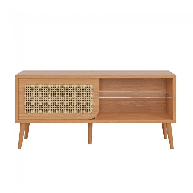 RACK PARA TV 135CM PALHA NATURAL CURVE FREIJÓ - TB312