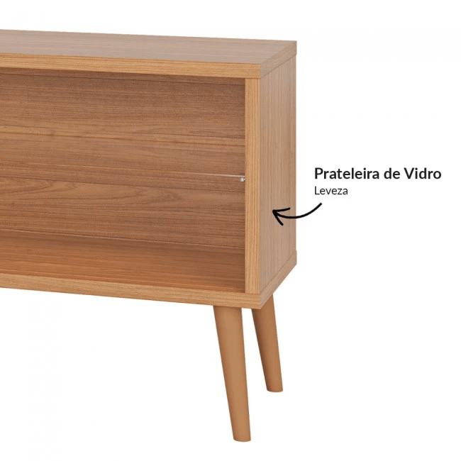 RACK PARA TV 135CM PALHA NATURAL CURVE FREIJÓ - TB312