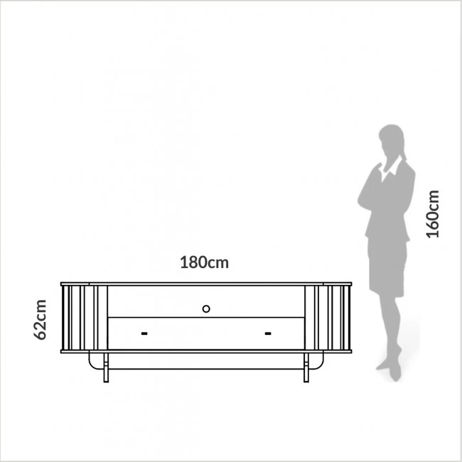 RACK PARA TV CURVO NATURE FREIJÓ/PRETO - TB300