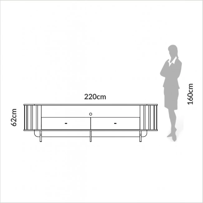 RACK PARA TV CURVO NATURE FREIJÓ/PRETO - TB302