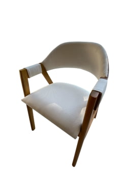 MESA DE JANTAR FLORENÇA COM 6 CADEIRAS TORONTO - TECIDO OFF WHITE - 2M x 1M