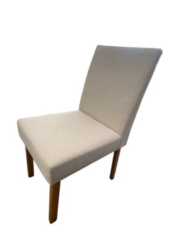 MESA DE JANTAR ROMA COM 4 CADEIRAS FABI - TECIDO BEGE CLARO C10 - 1,20M x 0,90M