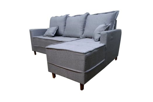 SOFA CHAISE BOLONHA LIN CINZA/05 - PRIMOR