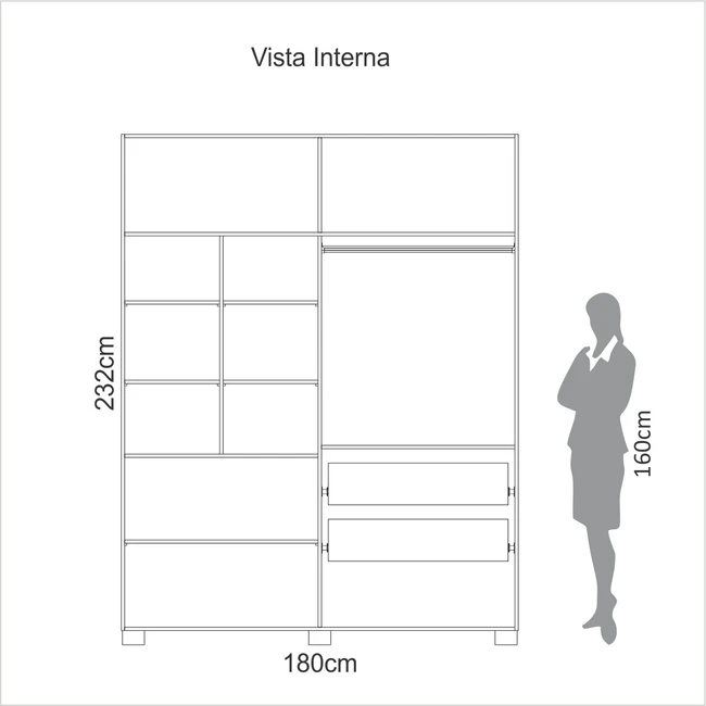 GUARDA ROUPAS OPALINA PLUS - W204