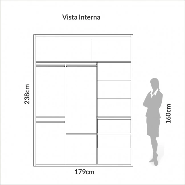 GUARDA ROUPAS AMETISTA - OFF WHITE - TW501