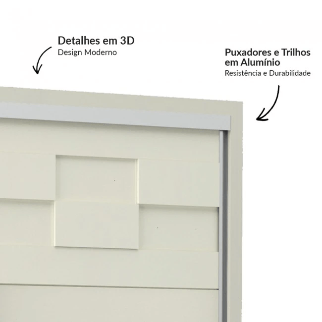 GUARDA ROUPAS SAFIRA PLUS - OFF WHITE - TW302