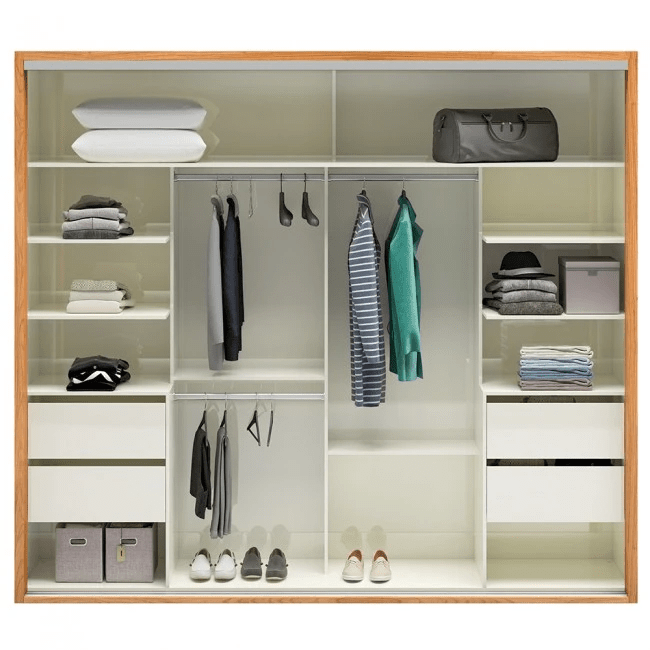 GUARDA ROUPAS SAFIRA PRIME - FREIJÓ/OFF WHITE - TW303