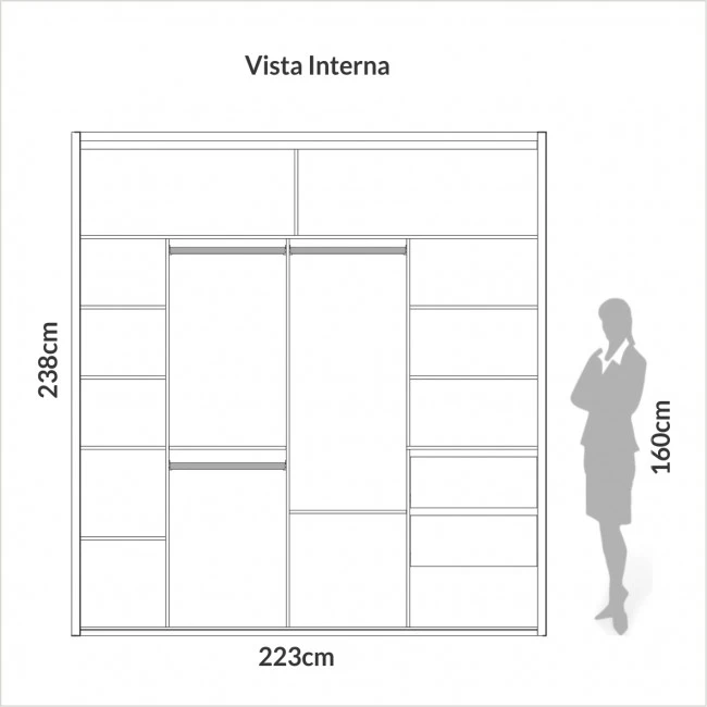 GUARDA ROUPAS JADE PLUS - OFF WHITE - TW602