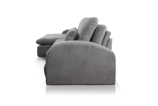 SOFÁ ANA CLARA EM MOLAS ENSACADAS COM 2,30M - TECIDO BUCLÊ CINZA 515