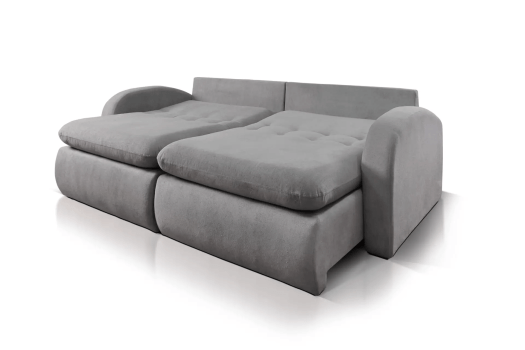 SOFÁ ANA CLARA EM MOLAS ENSACADAS COM 2,30M - TECIDO BUCLÊ CINZA 515