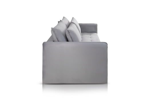 SOFÁ CAMA ADRIANA (CASAL) COM 1,75M - TECIDO EM VELUDO CINZA 562 