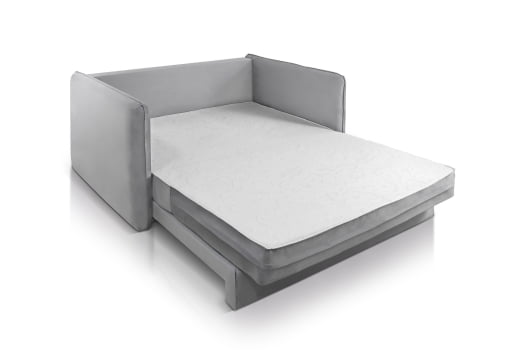 SOFÁ CAMA ADRIANA (CASAL) COM 1,75M - TECIDO EM VELUDO CINZA 562 