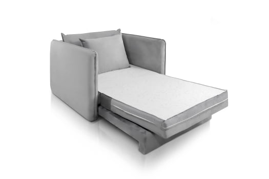 SOFÁ CAMA ADRIANA (SOLTEIRO) COM 1,30M - TECIDO EM VELUDO 562 