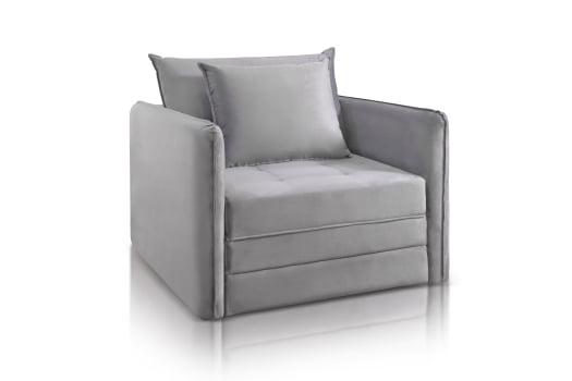 SOFÁ CAMA ADRIANA (SOLTEIRO) COM 1,30M - TECIDO EM VELUDO 562 