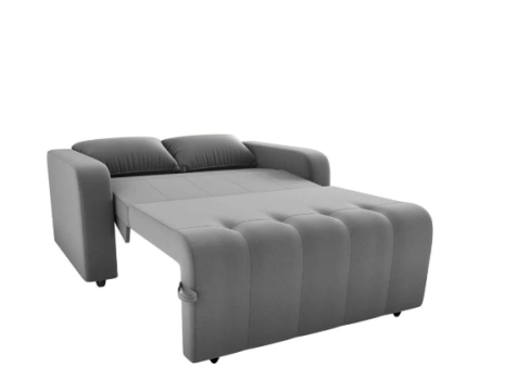 Sofá-Cama 2 Lugares Cinza Moderno