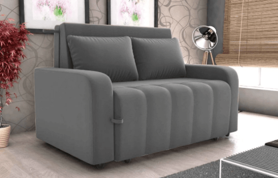 Sofá-Cama 2 Lugares Cinza Moderno