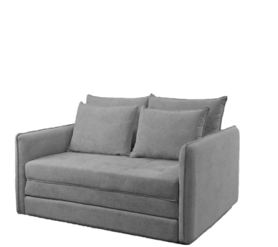 Sofá-Cama 2 Lugares Cinza Moderno