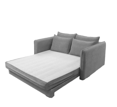 Sofá-Cama 2 Lugares Cinza Moderno