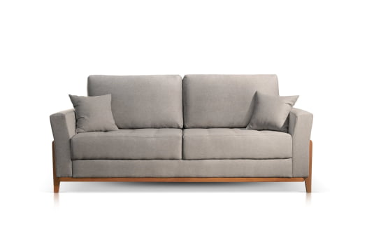 SOFÁ DEMETRIA COM 2,10M - TECIDO EM LINHO CINZA 566