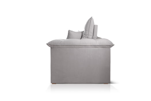 SOFÁ ELEONORA EM MOLAS BONNEL COM 2,50M - TECIDO EM VELUDO CINZA 562