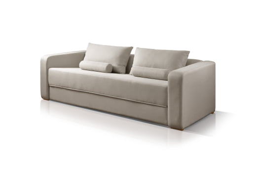 SOFÁ CAMA ELOÁ COM 2,10M - TECIDO EM LINHO BEGE 564